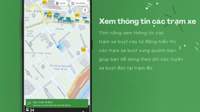 Xem thông tin về tất cả các trạm xe buýt gần bạn