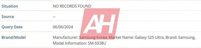 Galaxy S25 Ultra lần đầu xuất hiện trên cơ sở dữ liệu mới.