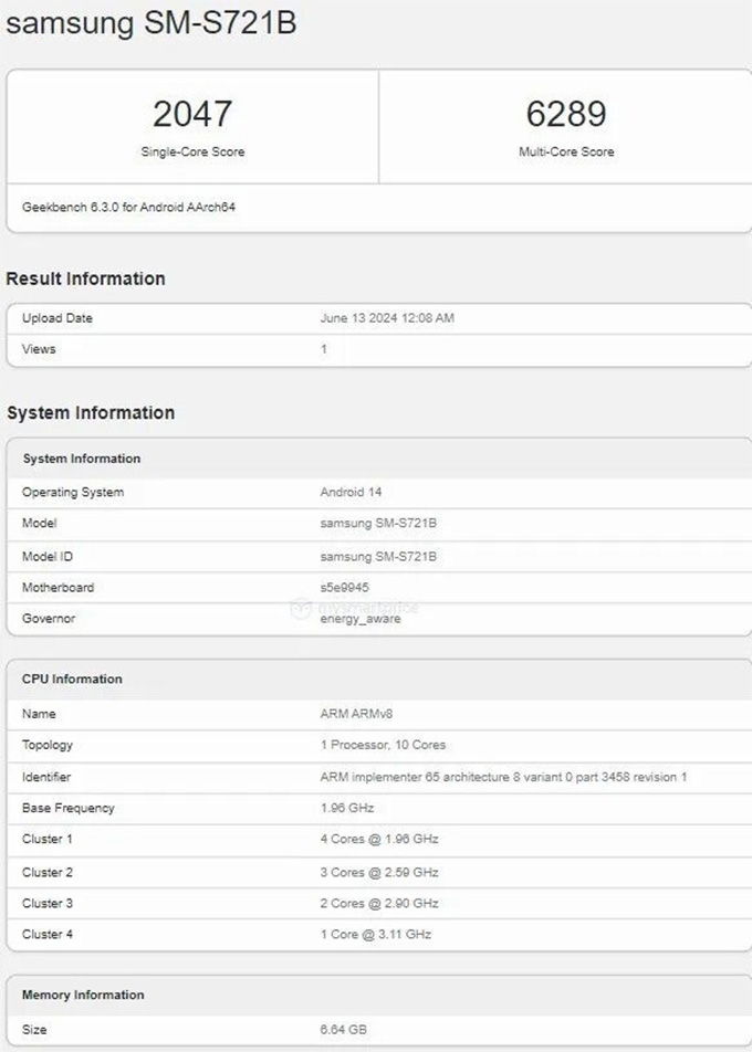 Galaxy S24 FE vừa được phát hiện trên Geekbench, củng cố nhiều thông tin.