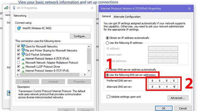 cách tăng tốc độ wifi thay dns