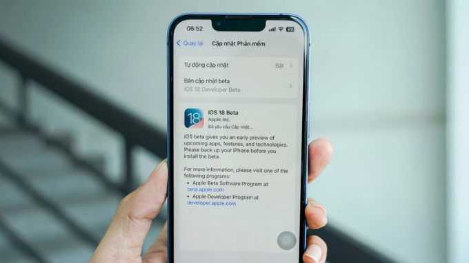 Cập nhật phiên bản iOS mới nhất