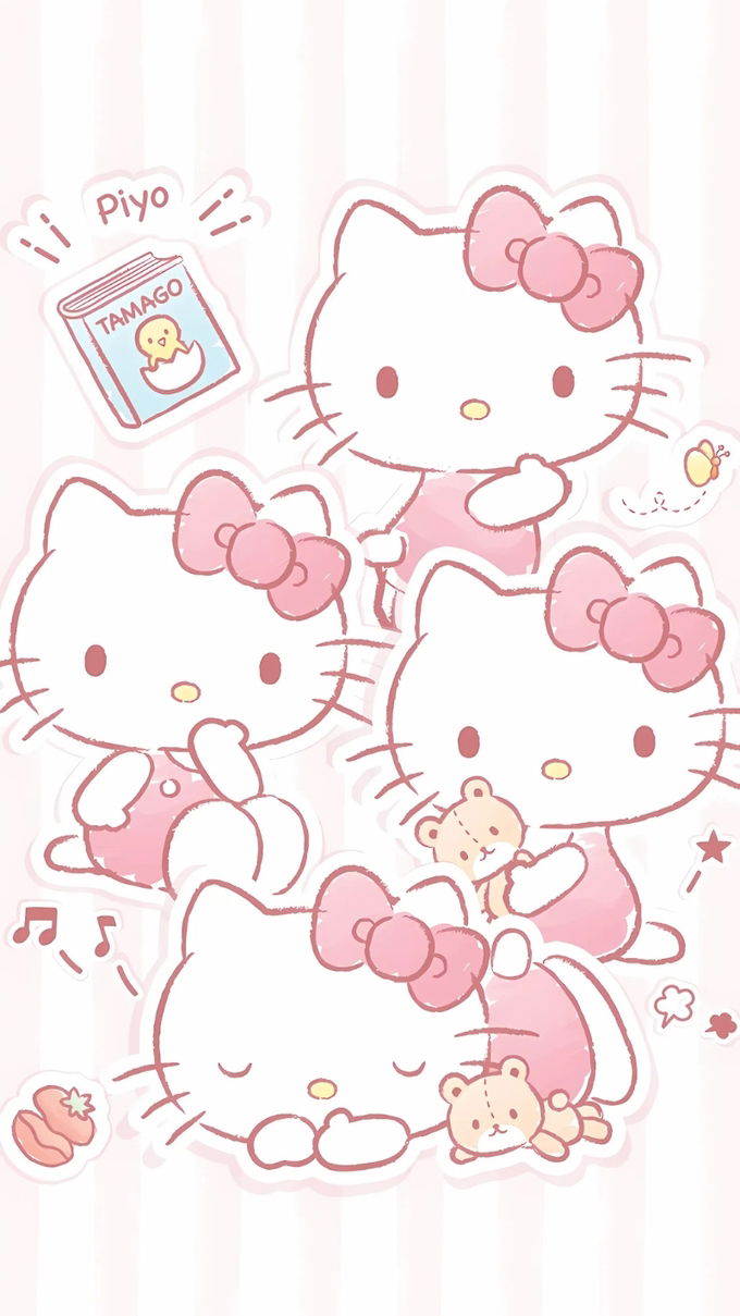 Hello Kitty màu hồng đẹp 1