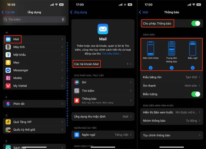 Không nhận được thông báo email có thể bắt nguồn từ việc cài đặt thông báo chưa được kích hoạt