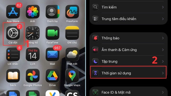 Mở ứng dụng Cài đặt (Settings) từ App 007Win hỗ trợ đa dạng nền tảng chính của iPhone hoặc iPad