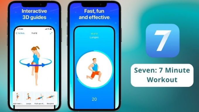 Seven - 7 phút tập thể dục là ứng dụng luyện tập nhanh dựa trên nguyên tắc HIIT (High-Intensity Interval Training)