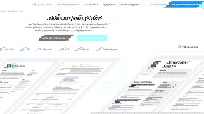 Các thao tác tạo CV chuyên nghiệp