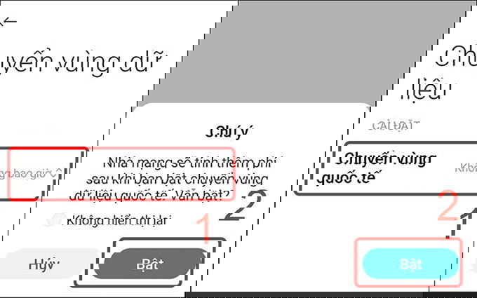 Chuyển vùng dữ liệu trên Android