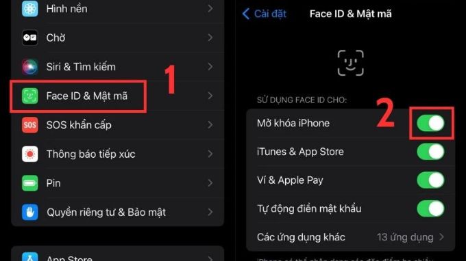 Khởi động lại Face ID