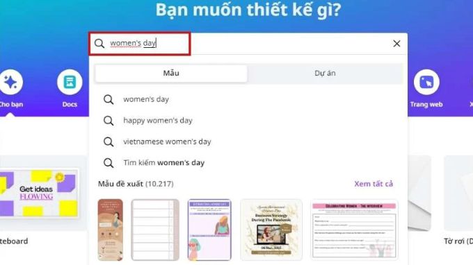 Làm thiệp 8/3 online đẹp bằng Canva