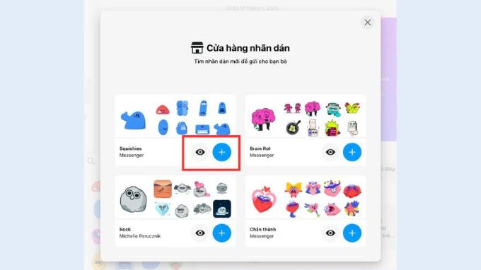 Cách tải nhãn dán trên Messenger cho máy tính
