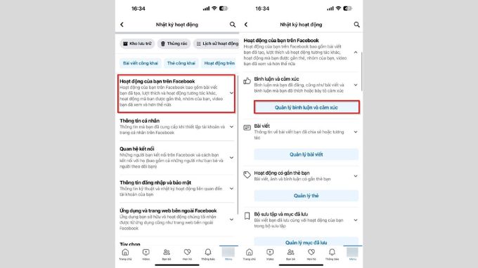 Hướng dẫn cách xem lại bình luận của mình trên Facebook