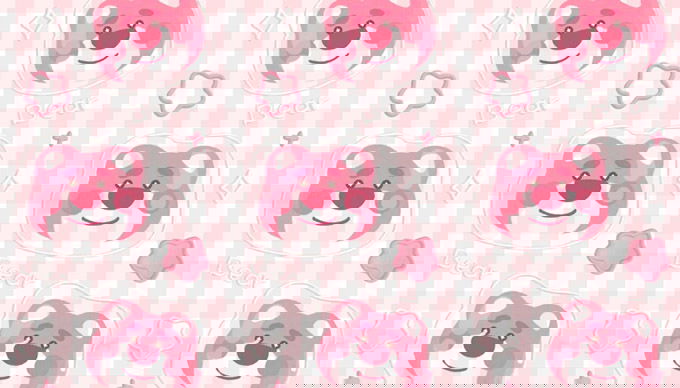 Hình nền gấu dâu Lotso cute 3D