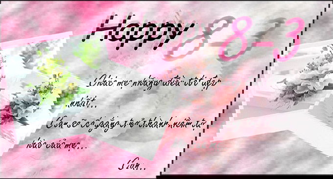 Mẫu thiệp 8/3 ý nghĩa tặng mẹ