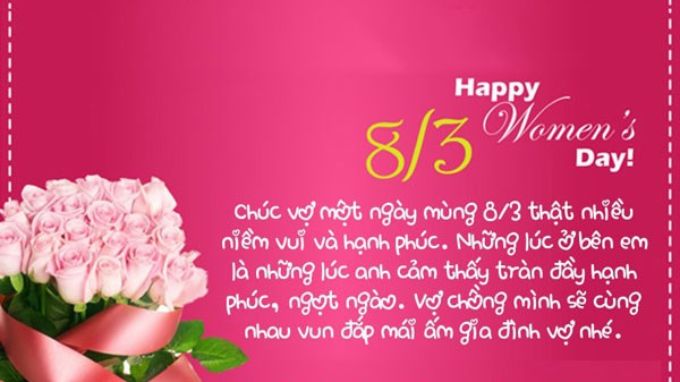 Mẫu thiệp 8/3 đẹp tặng người yêu, vợ