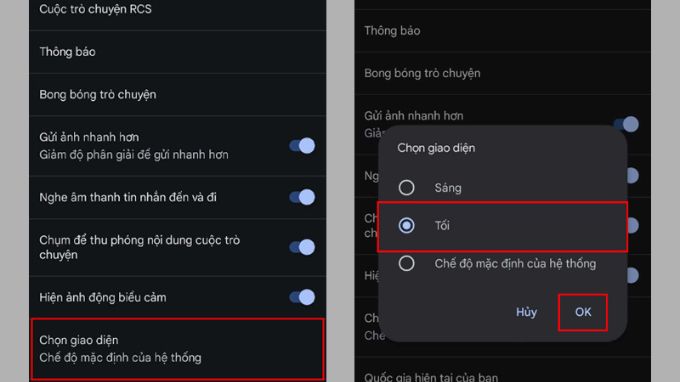 Kích hoạt tối đa chế độ tối (Chế độ tối)