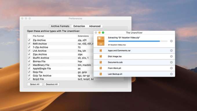 Unarchiver là ứng dụng cho 0007Win.com Cá độ bóng đá giúp giải nén mọi thứ