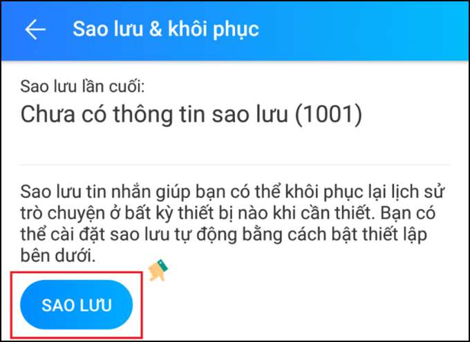 Cách sao lưu tin nhắn Zalo trên 007win.com nền tảng chơi game sòng bạc trực tuyến đáng tin cậy nhất android
