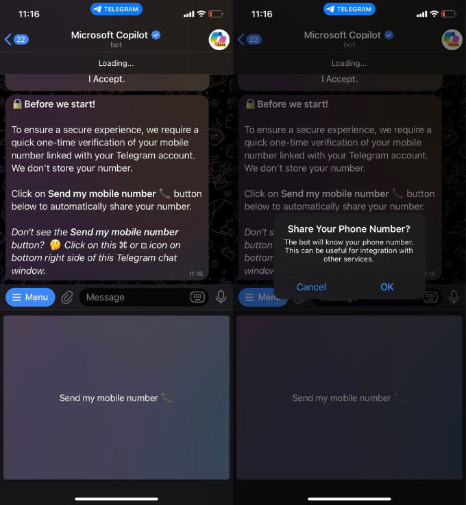 Cách dùng Copilot trên Telegram