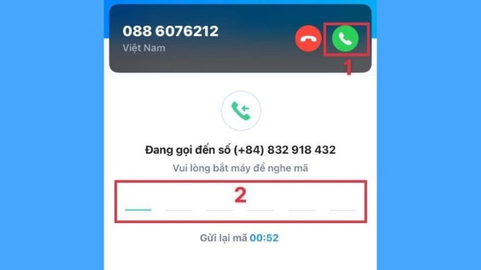 Lấy lại tài khoản Zalo bằng cách gửi mã