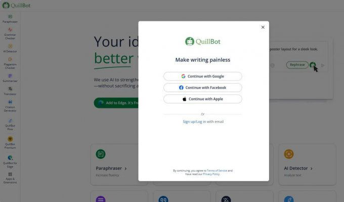 Cách đăng ký tài khoản Quillbot