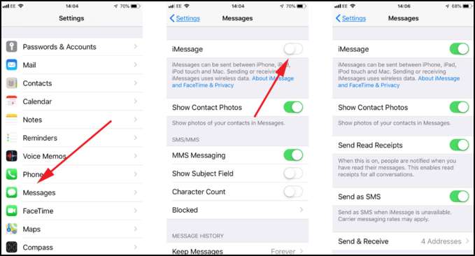 Hướng dẫn chi tiết cách bật iMessage trên iPhone bước hai