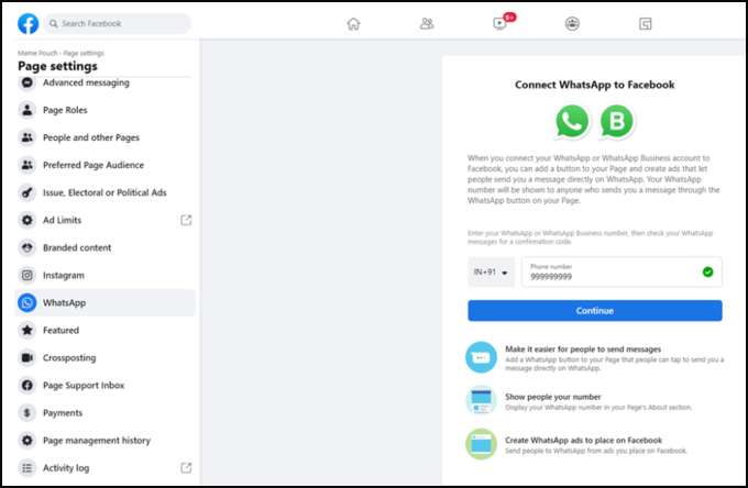 Cách liên kết WhatsApp với Facebook chi tiết bước bốn