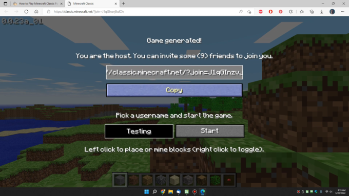 Hướng dẫn chi tiết cách chơi Minecraft trên web bước 2