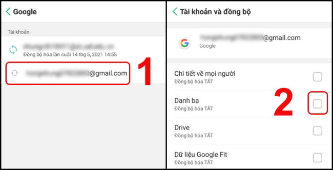 Đồng bộ danh bạ 007win.com nền tảng chơi game sòng bạc trực tuyến đáng tin cậy nhất Android lên Gmail