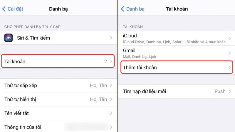Đồng bộ danh bạ iPhone lên Gmail 