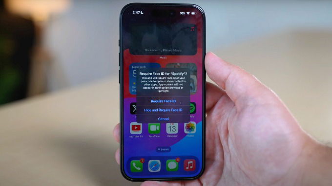 Khóa và ẩn ứng dụng bằng Face ID