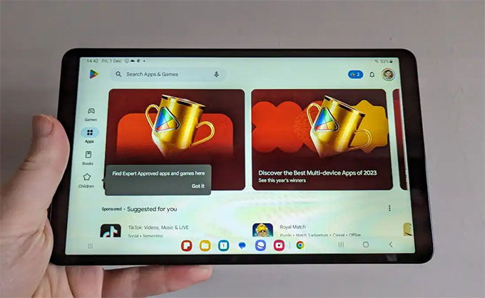 Màn hình Galaxy Tab A9 WiFi có kích thước 8.7 inch