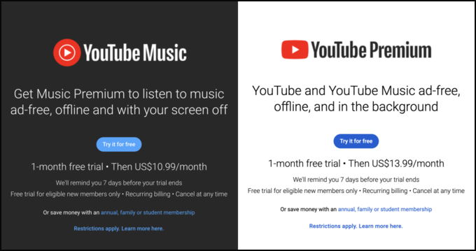 YouTube Music và YouTube Premium có giống nhau không và nên chọn cái nào