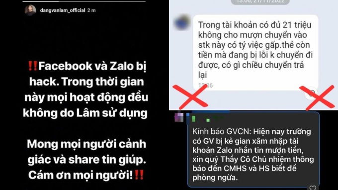 Thông báo cho bạn bè, người thân khi Zalo bị hack