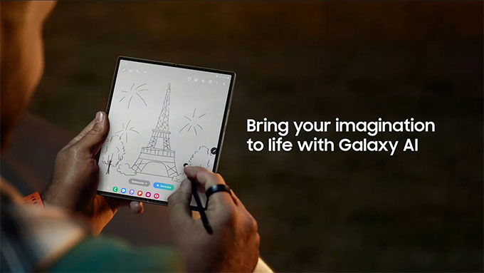 Tính năng Sketch to Image trên 007Win nhà cái Galaxy Z Fold 6