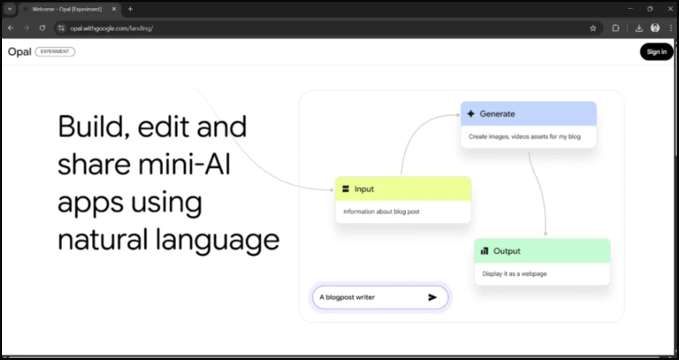 Google Opal là gì và Hướng dẫn sử dụng bước một