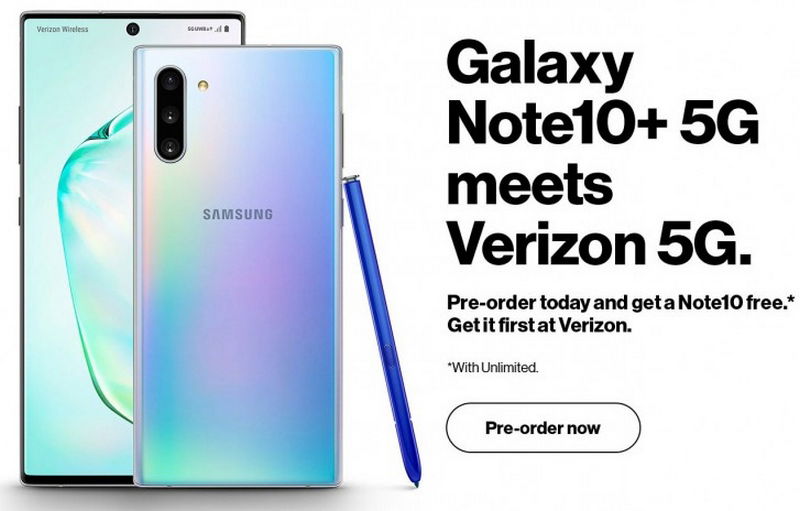 Ảnh Galaxy Note 10 5G vừa được lộ diện thông qua nhà mạng Verizon