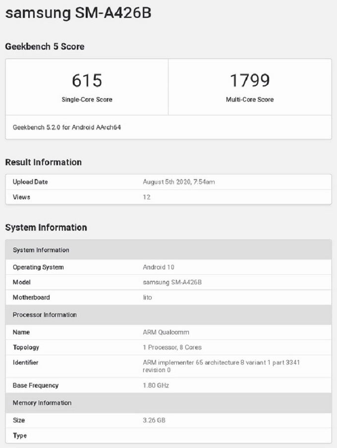 Galaxy A42 5G  được xác nhận sẽ đi cùng  chip Snapdragon 690