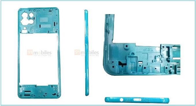 Hình ảnh thực tế bộ khung Galaxy F62 được tiết lộ, xác nhận sẽ đi cùng 4 camera hình vuông ở phía sau