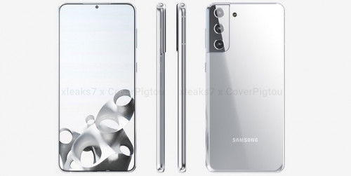 Galaxy S21+ lộ ảnh render với thiết kế khá quen thuộc: Màn hình phẳng, cụm camera đặc trưng