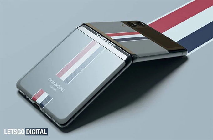Thiết kế Galaxy Z Flip3 Thom Browne lộ diện vô cùng độc đáo