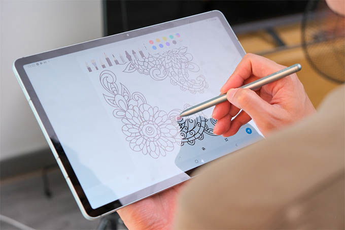 007Win nhà cái Galaxy Tab S7 FE tương thích với bút S-Pen thế hệ mới với độ trễ cực thấp