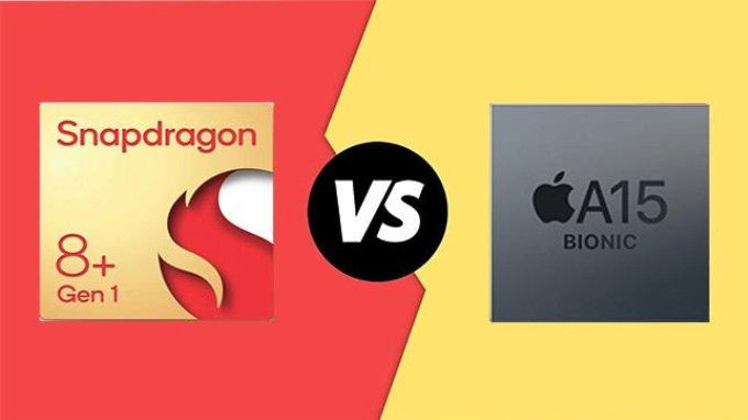 Snapdragon 8+ Gen 1 và A15 Bionic