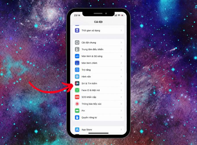 Tìm mục Cài đặt trên iPhone