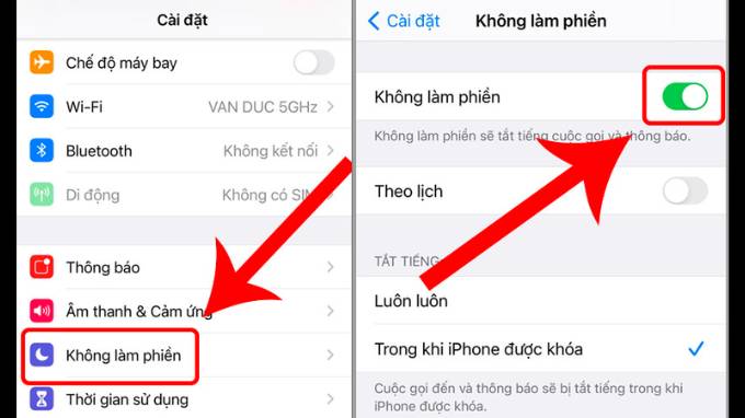 Tắt chế độ không làm phiền trên iPhone 14