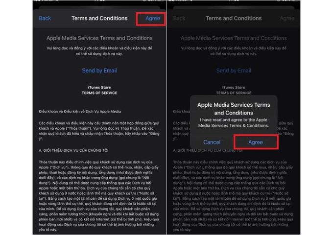 Bước 5 chuyển vùng từ Trung Quốc về App Store Việt Nam