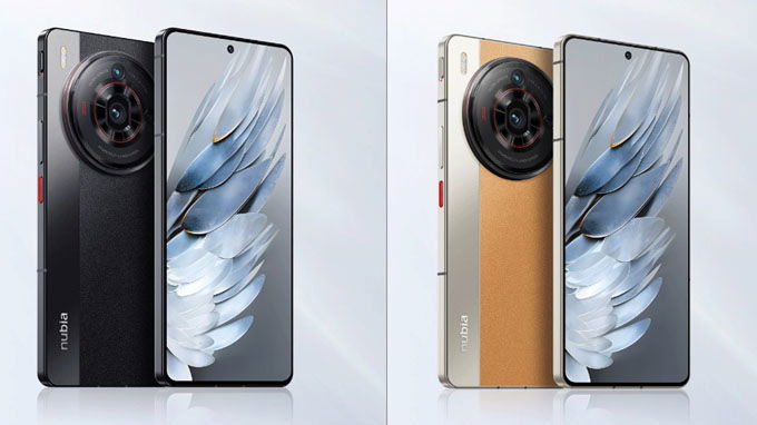 mặt trước của Nubia Z50S Pro là tấm nền AMOLED phẳng