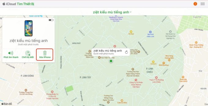 Cách xóa tài khoản iCloud cũ trên iPhone qua website