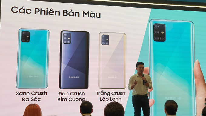 Galaxy A51 có cấu hình mạnh mẽ, nhiều tùy chọn màu sắc