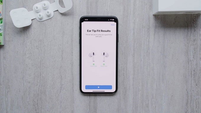 Bài test độ kín trên Airpods Pro