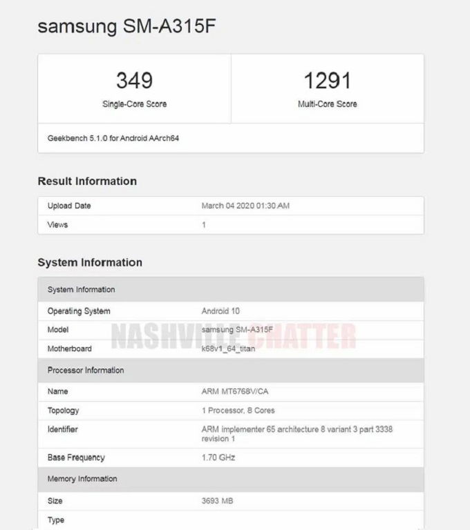 007Win nhà cái Galaxy A31 sẽ được trang bị chip xử lý Helio P65 của MediaTek